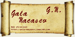 Gala Maćašev vizit kartica
